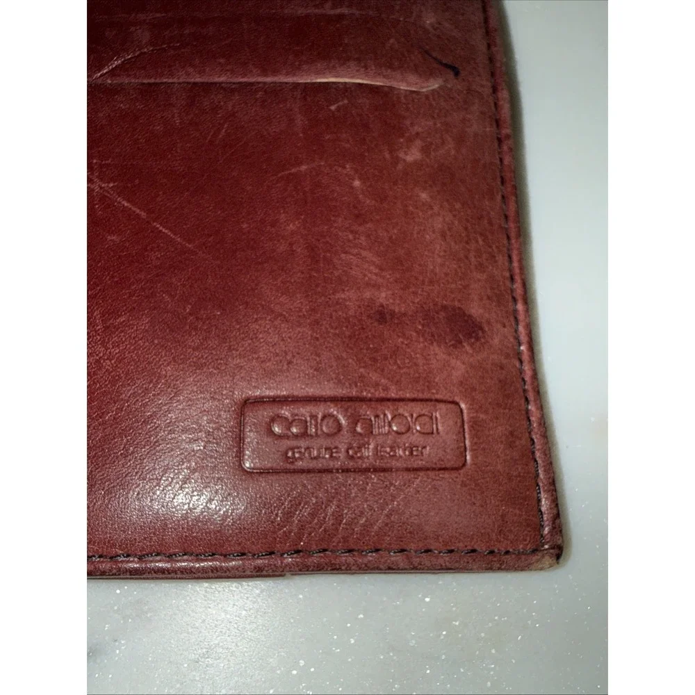 Carlo Amboldi Calfskin Leather Brown‎ Wallet 6x3.5